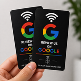 Tapora Google Review Card Black  – NFC Bewertungskarte